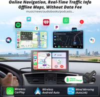 ATOTO P5 9" Hordozható Autós Rádió QLED Érintőképernyővel - Vezeték Nélküli CarPlay és Android Auto, Bluetooth, 1080P Tolatókamera, Tükrözés 2