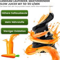 Keenray Lassú Gyümölcsfacsaró Hidegpréses Centrifuga 80mm Széles Szájjal, Csendes Motor, Fehér Színű Juice Extractor 2