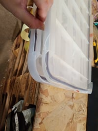 Cutie de depozitare etanșă din plastic Iris Ohyama AT-LD cu capac, 70 L, 2 buc., negru, închidere cu clips — colț de capac rupt (stare: vezi a 2-a imagine) 3