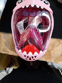 Mască de snorkeling full-face pentru copii Cressi Kiddy, roz/mov/alb, anti-aburire, câmp vizual larg, pentru vârste între 5-12 ani 2