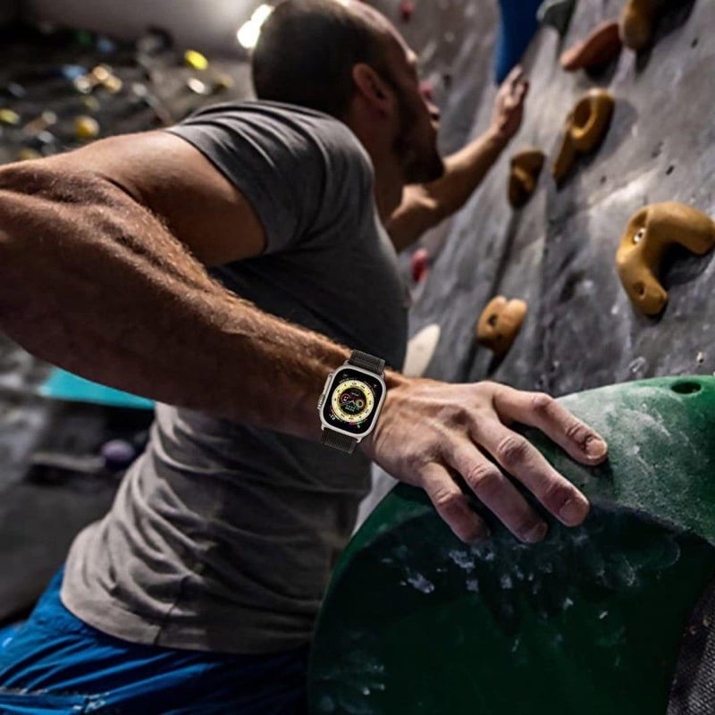 Apple Watch nylon sportszíj - Fekete, kompatibilis minden sorozattal