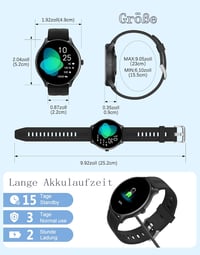 HUAKUA Okosóra Telefonálási Funkcióval, Bluetooth Hívás, SpO2 Mérés, Pulzusmérő 8