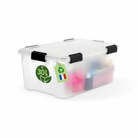 Iris Ohyama Prozirna kutija za pohranu 30L, s hermetičkim poklopcem, vodootpornim zatvaranjem, složiva, bez BPA, WSB-30 – 1 kom. 2