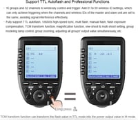 Godox Xpro-S 2.4GHz Vezeték Nélküli Vaku Kioldó Sony Kamerákhoz - 1/8000s HSS TTL Távkioldó A7II A7 A99 A9 A7R ILCE-600L Kompatibilis 3
