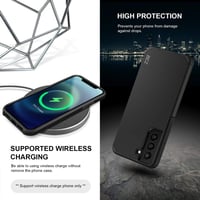 BEZ Samsung Galaxy S21 FE Tok - Ütésálló Dupla Rétegű Védőtok Emelt Peremmel, Fekete Páncél Telefontok S21 FE 5G Készülékhez 3