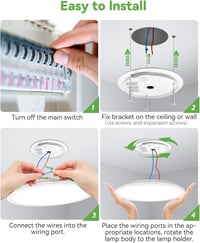 zemty Kerek LED Mennyezeti Lámpa 28W 3200lm - 29,5cm Ultravékony Dizájn, 3 Színhőmérséklet (3000/4500/6000K), IP44 Vízálló, Fürdőszobába, Na 6