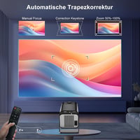 Eroshoo HY320 Mini Hordozható Projektor Full HD 1080P 4K Támogatással, Android 11, WiFi6, Bluetooth 5.2, 180° Forgatható, Otthoni Mozi és Kü 5