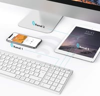 iClever BK10 Bluetooth Billentyűzet QWERTZ Német Vezeték Nélküli Újratölthető 2