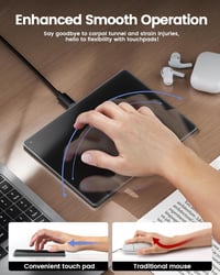 seenda Érintőpad Mac és Windows Rendszerekhez - Precíziós Fém Trackpad Multi-Touch Vezérléssel, Vezetékes Touchpad MacBook/PC/Laptop Eszközö 8