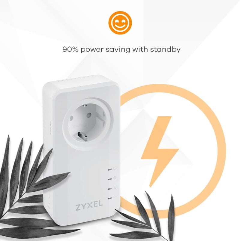 Zyxel G.hn 2 Gigabites Powerline Adapter Szett - Áteresztő, 8K Streaming
