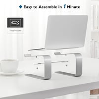 BONTEC Ergonomikus Laptop Állvány Íróasztalhoz, Ezüst Notebook Tartó 10-17,3 Hüvelykes Laptopokhoz Kompatibilis 6