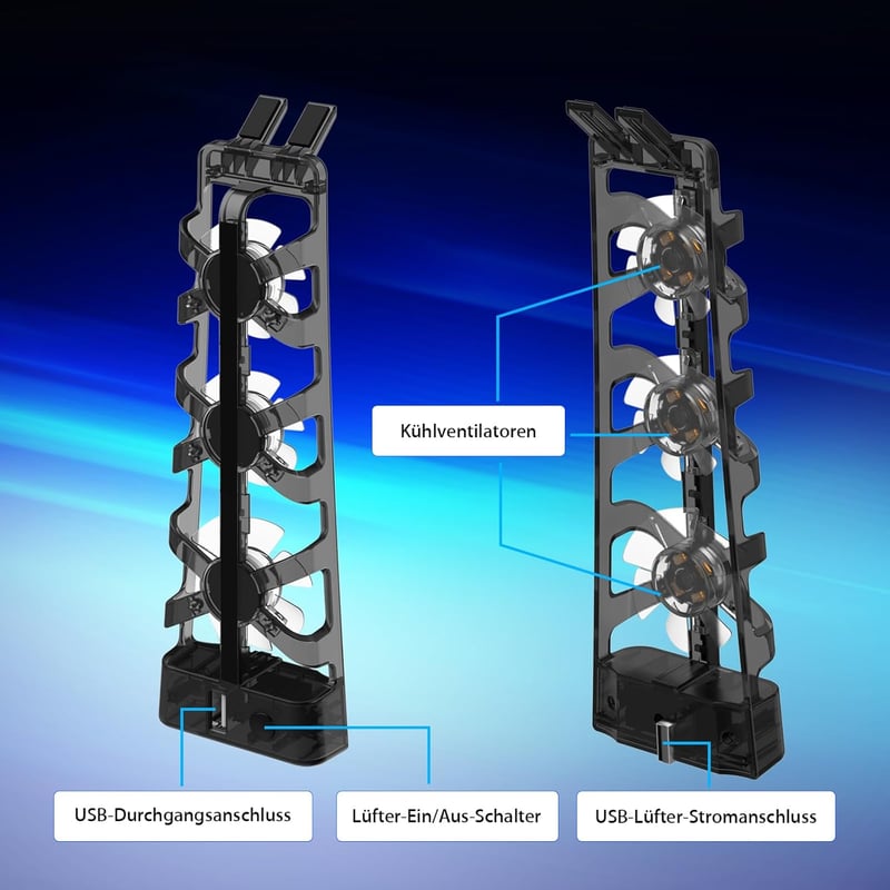 PlayStation 5 Hűtőventilátor LED Világítással - NexiGo PS5 Konzolhűtő