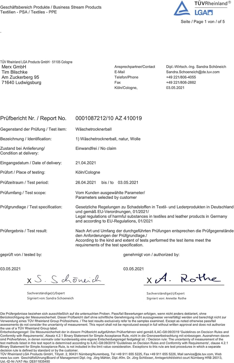 LAHELA Szárítólabdák Szárítógépbe - 6 db Új-Zélandi Gyapjúból, Öblítő Helyettesítő, Környezetbarát Mosási Megoldás 1000+ Használatra