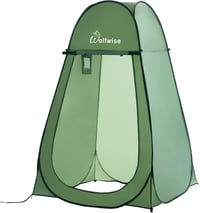 WolfWise Hordozható Zuhanyzó és Öltöző Sátor - Pop-Up Kemping Privát Fülke, Vízálló Polyester, 190 cm Magas, Zöld 1