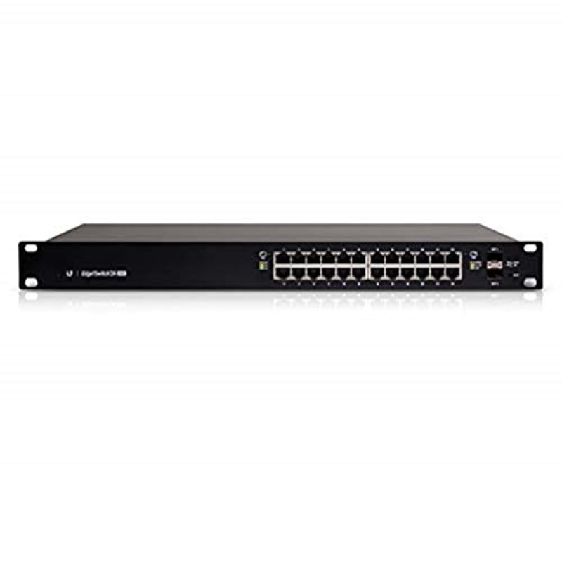 Ubiquiti ES-24-250W Hálózati Switch - 24 Portos Layer 2/3 PoE Menedzselhető Switch 250W Teljesítménnyel, RJ45 és SFP Csatlakozókkal