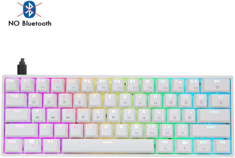 EPOMAKER GK61 61 gombos mechanikus billentyűzet RGB háttérvilágítással, vízálló IP68