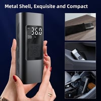 Gyors Elektromos Pumpa 6000mAh - 150PSI Kompresszor Autóhoz, Biciklihez, Motorhoz LED-del 7