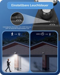 EDISHINE Elemes LED Reflektor Mozgásérzékelővel - 300 Lumen IP44 Vízálló Kültéri Spotlámpa, Állítható Fejjel, 6000K, Garázshoz, Kerthez

AI: 4
