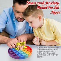 HOUT® Szivárvány Pattintós Stresszoldó Játék 2db - Autizmus Segítő Fidget Szett 6