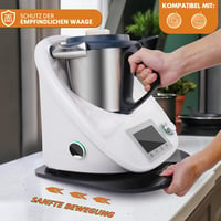 Thermomix TM6 és TM5 csúsztatólap - Fekete akril, fogantyús, mérlegkímélő 2