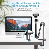 KDD Webkamera Állvány Telefontartóval - 25 Hüvelykes Hajlítható Tartókar Logitech C922/C920/Brio 4K Webkamerákhoz és GoPro Kamerákhoz - 22 F 2