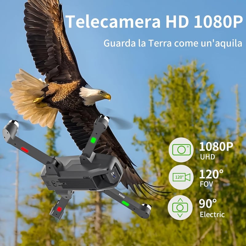 karuisrc K600 4K UHD Drón - Kettős Kamerával, Cserélhető Akkumulátorral, Wifi Kapcsolattal, Könnyű Irányítással