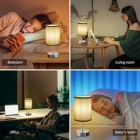 ShuBel érintős éjjeli lámpa szett: 2 db USB-s, fényerőszabályozós LED asztali lámpa, szürke 3