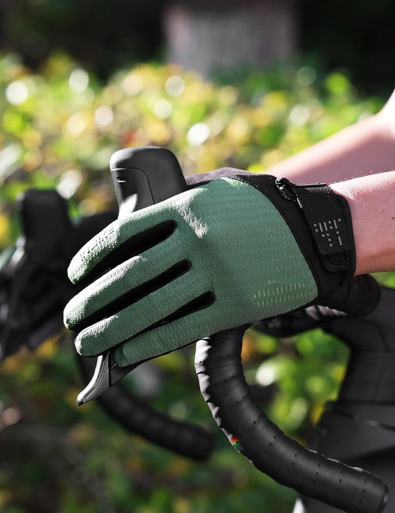 INBIKE Kerékpáros Kesztyű Férfiaknak, Kétujjas Érintőképernyős, Ütésálló, Rugalmas, Fényvisszaverő, Légáteresztő, Kék, S-es Méret