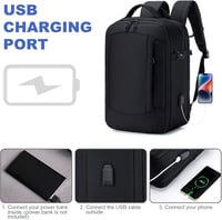 SUCIKORIO Bővíthető Repülős Hátizsák 40x20x25 - Laptoptartós, USB-s, Ryanair Kompatibilis 6