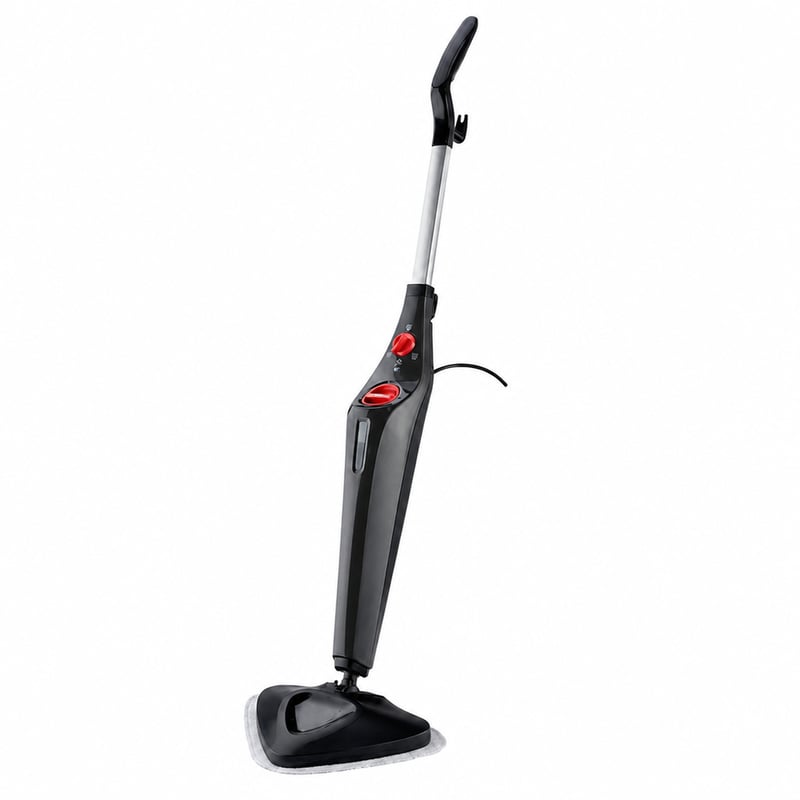 Parný čistič Vileda Steam Plus s návlekom z mikrovlákna, 400 ml — chybný, čiastočne funkčný: Vodu zohrieva (stav: pozri 2. obrázok)