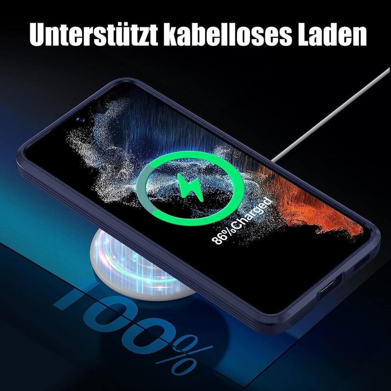 Samsung Galaxy S22 Ütésálló Kék Tok - Katonai Védelem