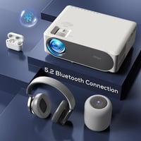 AKIYO O8 Full HD 1080P Projektor 20000 Lumen 5G WiFi Bluetooth 4K Támogatással, 300 Colos Kijelzővel és Porvédő Hálóval, TV Kompatibilis 4