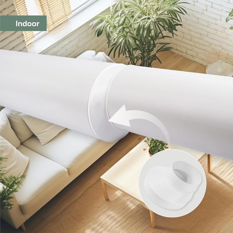 Vent Systems Szellőzőcső Szűkítő Adapter 150-100 mm - Fehér Műanyag Légcsatorna Átalakító HVAC Rendszerekhez, Könnyen Szerelhető