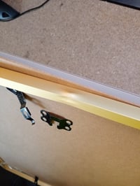 Ditwis aluminijski okvir za slike 50x70 cm zlatni - Metalni okvir za postere i fotografije za vješanje na zid, s udubljenjem na okviru (stanje: vidi 2. sliku) 2