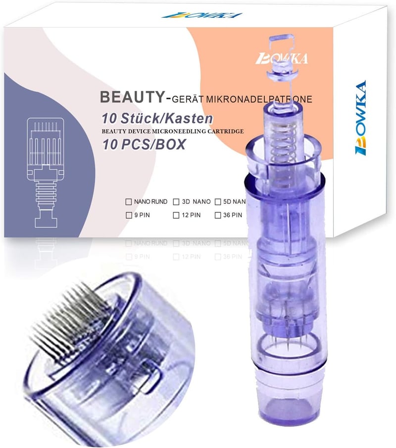 BOWKA 36 tűs univerzális microneedling patron, 10 db, elektromos derma penhez