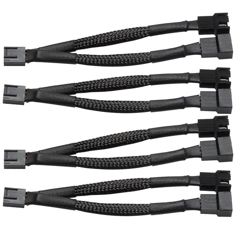 Easycargo set od 4 crna PWM kabela za razdjelnik ventilatora