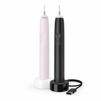 Periuță de dinți sonică electrică Philips Sonicare 3100 HX3675/15, set de 2 bucăți, negru și roz — fără capete de periaj (stare: vezi a 2-a imagine) 1