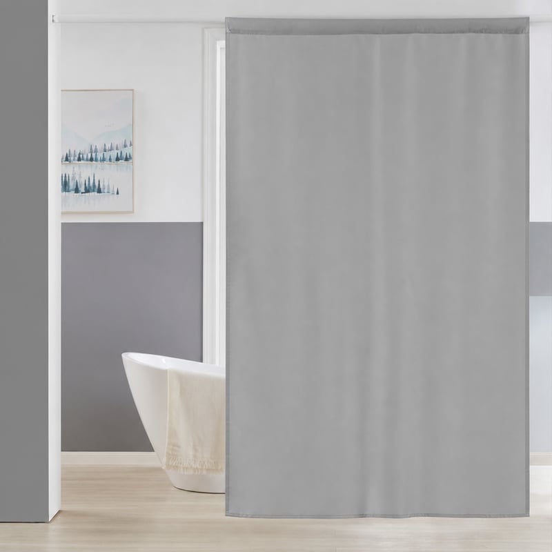 Furlinic zavjesa za tuš 180x180 cm siva, vodootporna periva tekstilna zavjesa za kadu — bez 12 prstenova (stanje: vidi 2. sliku)