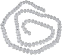 AERZETIX 95 db Fehér Facettált Üveggyöngy Ékszerkészítéshez 6x4 mm 1