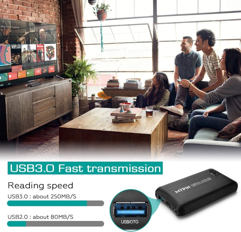 MYPIN Multimédia Lejátszó Box HDMI/AV/VGA - USB 3.0 Támogatással
