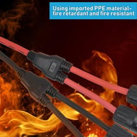Napelemes Y-elosztó kábel, fekete/piros, fényképes csatlakozóval 5
