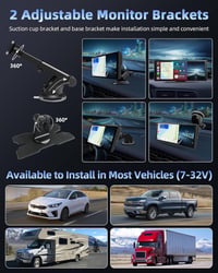 Jansite 10,26" Apple CarPlay Android Autós Kijelző 2.5K Műszerfali Kamerával, Vezeték Nélküli DrivePlay, Tolatókamera, Bluetooth, Tükrözés 8