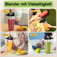 Aigostar Turmixgép 1L Smoothie Készítő, 600ml Palackkal, 350W 6