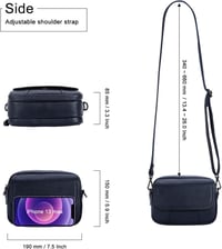 HAWEE Női Valódi Bőr Telefontartó Táska - Kék Elegáns Válltáska 3 Cipzárral, Állítható Pánttal, Mobiltartó Kis Méretű Crossbody

AI: I've cr 2