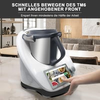 Placă glisantă cu role pentru Thermomix TM6 TM5 - Suport culisant acrilic negru pentru robotul Vorwerk 2