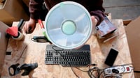 Megcdtr rotirajuća kutija za grickalice, 5 odjeljaka, posuda za pohranu s ručkom za nošenje – 18 cm, zelena 10