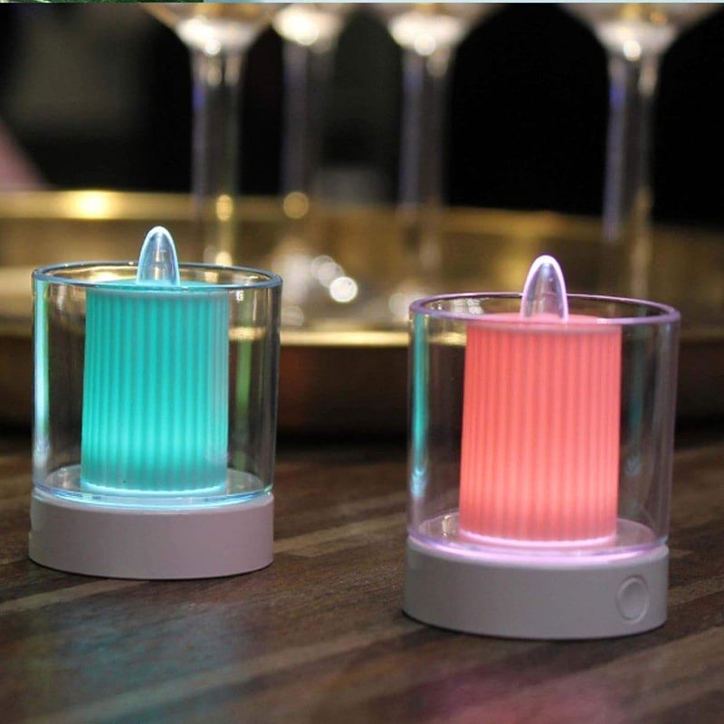 Romantikus LED Hangulatfény Szett - 2 db Lángtalan Gyertya Pároknak