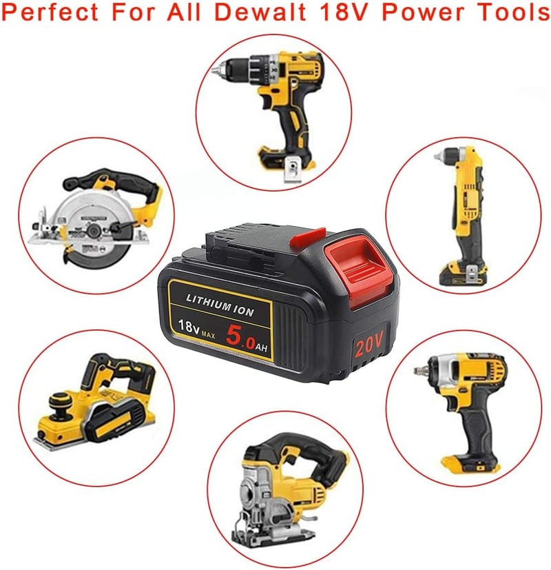 DeWalt 18V 5.0Ah Li-ion akkumulátor csomag - 2db, kompatibilis XR szerszámokkal