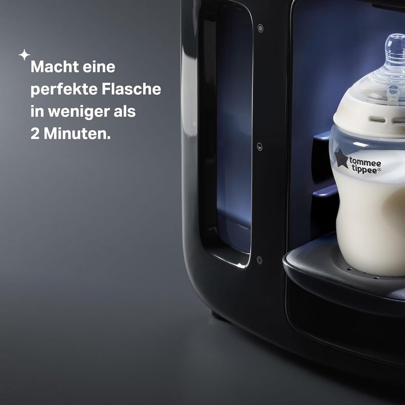 Tommee Tippee Perfect Prep Instant Cumisüveg Készítő - Antibakteriális Szűrővel, 2 Perces Tápszer Készítés, Fekete-Kék