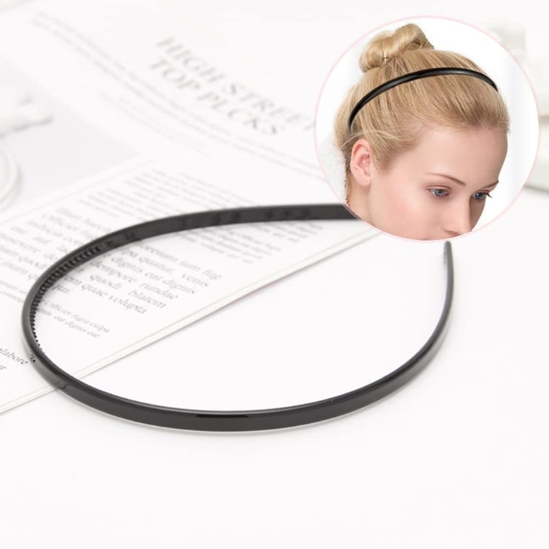 CCLKHY 2 db Hajpánt Műanyag Fogakkal 6mm Széles DIY Fejpánt Szett